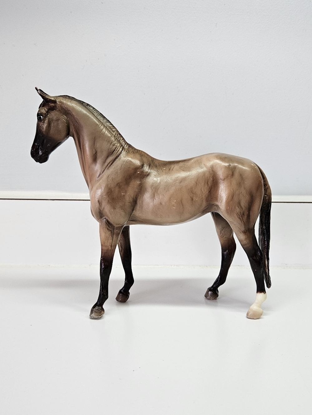 VINTAGE Breyer Jet Run Mold Sport Horse Grullo Rear Sock 685 2006